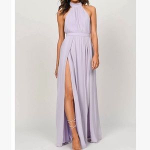Tobi Lavender Backless high neck Maxi Dress